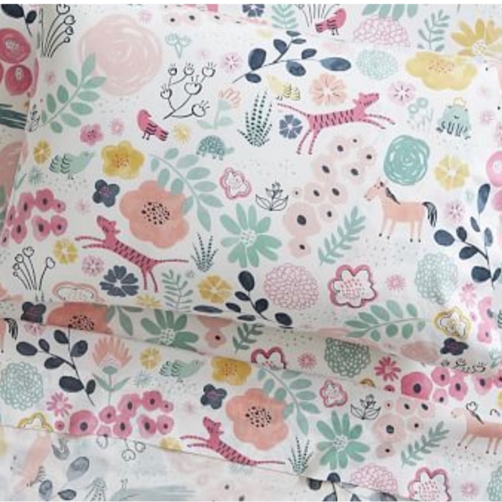 Toddler Bed Pottery Barn Kids Sasha’s Garden Sheet Set- NWT!